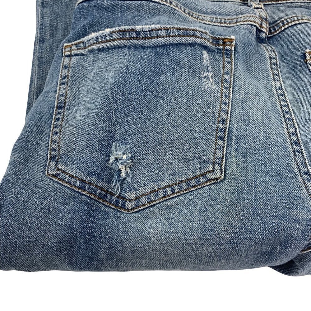 * River Island Bella Straight Leg Jeans UK 10 Frayed Hem Medium Wash - Picture 7 of 16